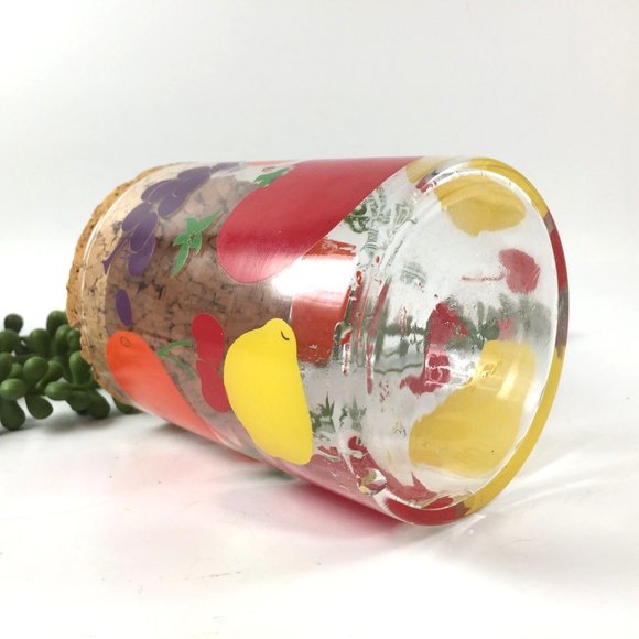 K-LOR Rx Pharmaceutical Advertising Painted Fruit Glass Storage Jar - Picture 5 of 5